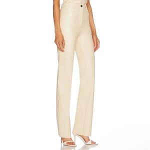 Cultnaked Faux Leather Hose Vanilla Killa Trouser Beige Size S